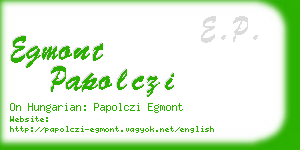 egmont papolczi business card
